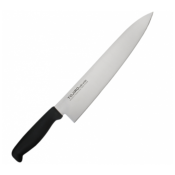 Nóż szefa kuchni ze stali nierdzewnej TOJIRO COLOR CZARNY 27 cm