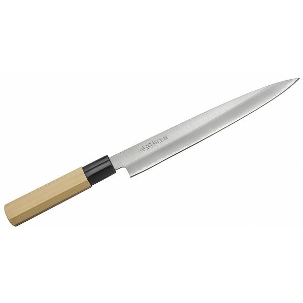 Nóż Yanagi Sashimi ze stali wysokowęglowej SATAKE YOSHIMITSU KREMOWY 21 cm