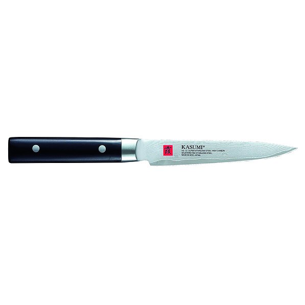 Nóż uniwersalny ze stali nierdzewnej KASUMI STEEL CZARNY 12 cm