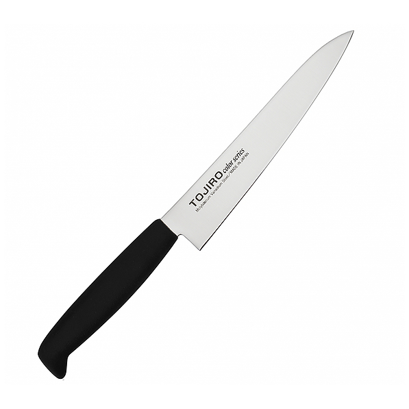 Nóż uniwersalny ze stali nierdzewnej TOJIRO COLOR CZARNY 15 cm