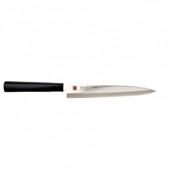 Nóż Yanagi Sashimi ze stali nierdzewnej KASUMI TORA CZARNY 24 cm 