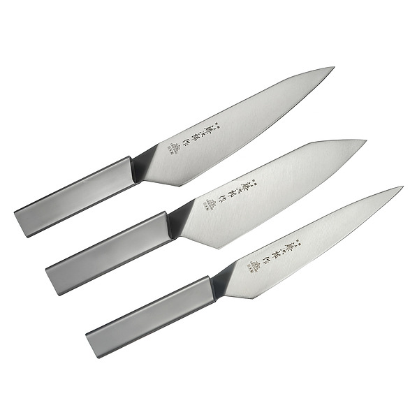 Noże kuchenne ze stali nierdzewnej w bloku TOJIRO ORIGAMI KITCHEN 3 szt.