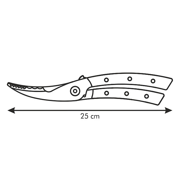 TESCOMA Azza czarne - nożyce kuchenne do drobiu ze stali nierdzewnej