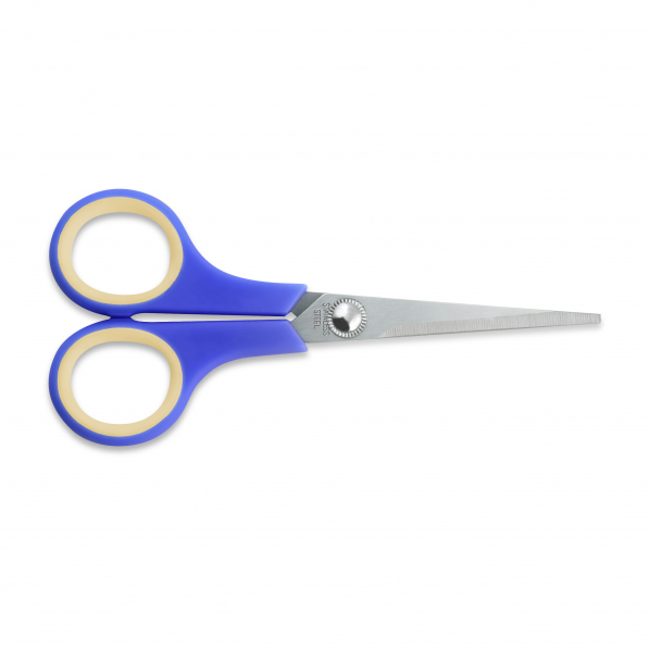 Nożyczki biurowe uniwersalne ze stali nierdzewnej SCISSORS NIEBIESKIE 14,0 cm