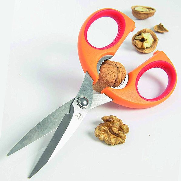 MASTRAD Yuno pomarańczowe - nożyczki kuchenne uniwersalne ze stali nierdzewnej