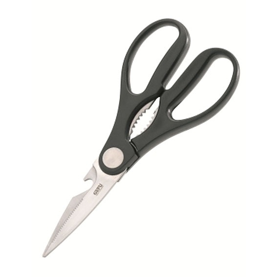 GEFU Uno czarne - nożyczki biurowe uniwersalne ze stali nierdzewnej 