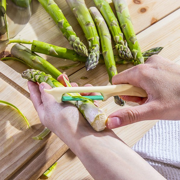 Obieraczka / Obierak do szparagów plastikowy ASPARAGUS KREMOWA