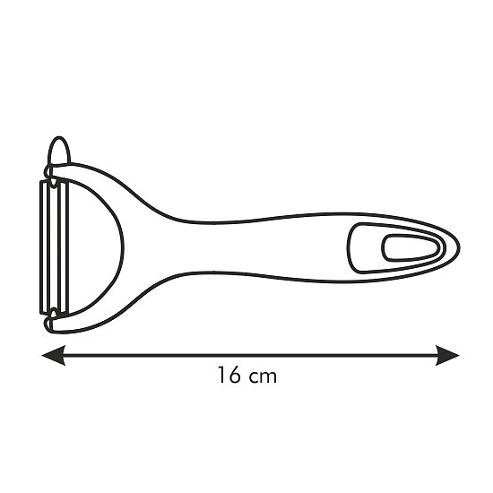 TESCOMA Presto biała - obieraczka / obierak do warzyw i owoców plastikowa