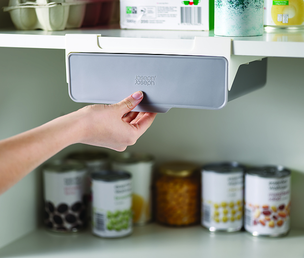 JOSEPH JOSEPH Cupboard Store szary - organizer kuchenny podwieszany plastikowy