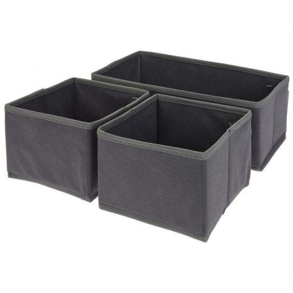 Organizery do szuflady na bieliznę GREY ORGANIZER 3 szt.