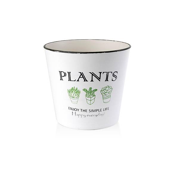 Doniczka / Osłonka na kwiaty plastikowa MONDEX PLANTS KREMOWA 12,5 cm