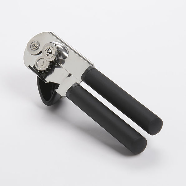 OXO Good Grips Soft Handled czarny - otwieracz do puszek plastikowy