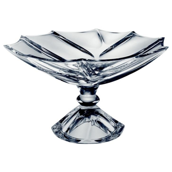 Owocarka / Patera stała na ciastka i owoce szklana BOHEMIA CALYPSO 29 cm