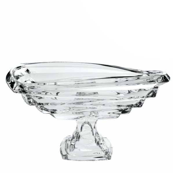 Owocarka / Patera stała na ciastka i owoce szklana BOHEMIA DYNAMIC 37 cm