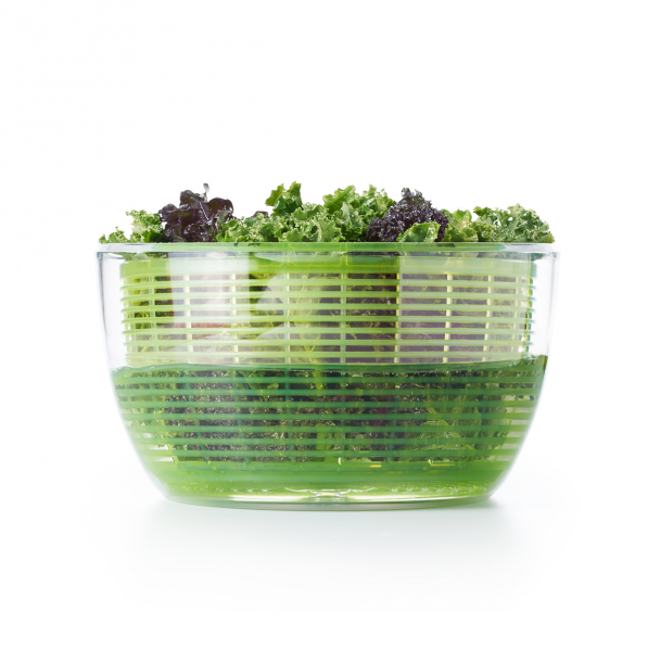 OXO Turbo 26,6 cm zielona - wirówka / suszarka do sałaty plastikowa 