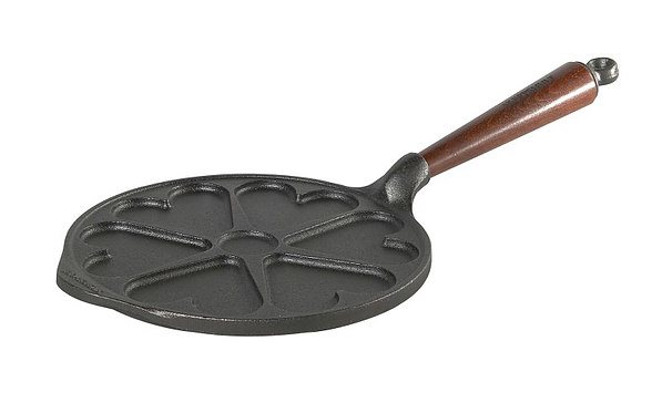 SKEPPSHULT Naural Selection Serduszka 22 cm czarna - patelnia do jajek i placuszków żeliwna