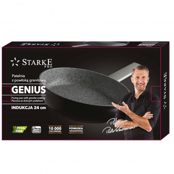 Patelnia granitowa STARKE PRO GENIUS 24 cm