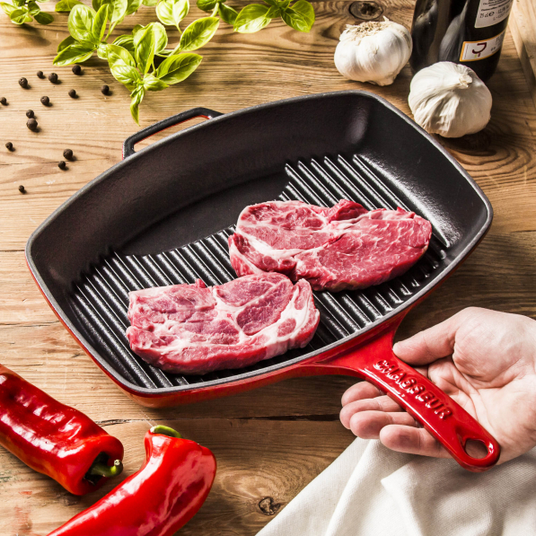 Patelnia grillowa żeliwna CHASSEUR SOCZYSTA WIŚNIA