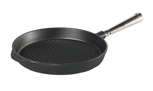 SKEPPSHULT Chefs Selection Grill 24 cm czarna - patelnia grillowa żeliwna