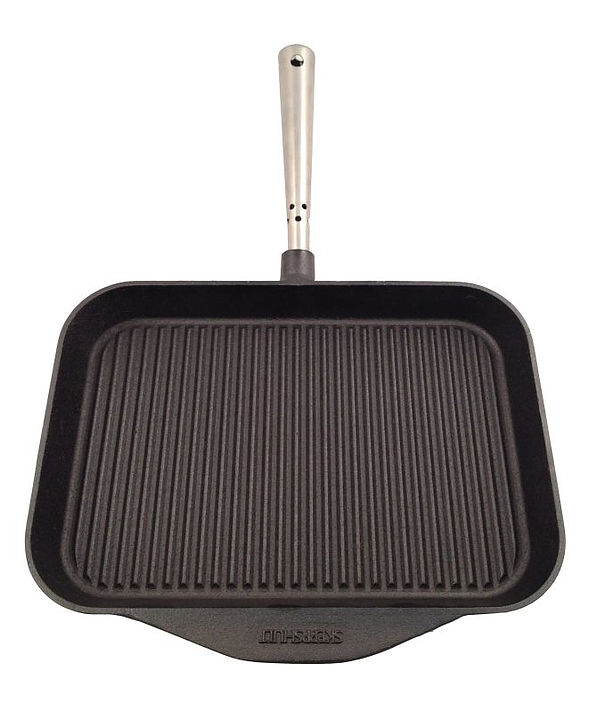 SKEPPSHULT Chefs Selection Grill Quatre 32 x 22 cm czarna – patelnia grillowa żeliwna