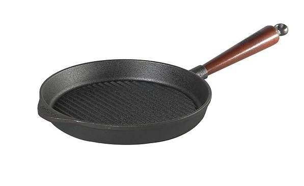 SKEPPSHULT Natural Selection Grill 24 cm czarna - patelnia grillowa żeliwna