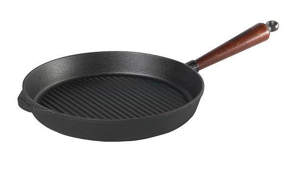 SKEPPSHULT Natural Selection Grill 28 cm czarna - patelnia grillowa żeliwna