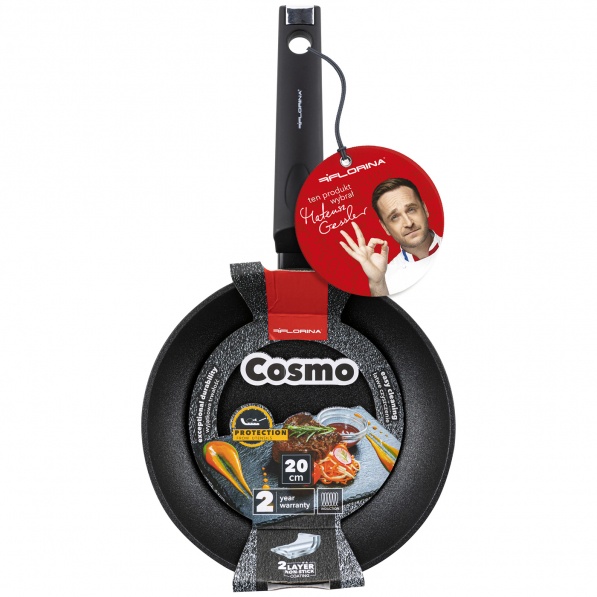 Patelnia nieprzywierająca FLORINA COSMO CZARNA 20 cm