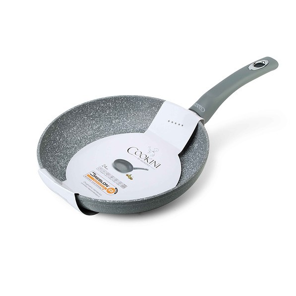 Patelnia nieprzywierająca COOKINI FRYING SZARA 24 cm