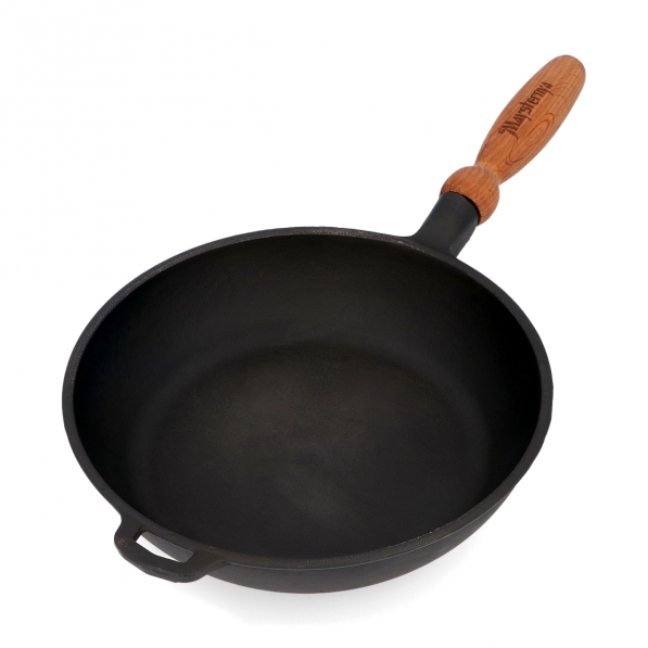 Patelnia żeliwna z pokrywką MAYSTERNYA WOOD 24 cm
