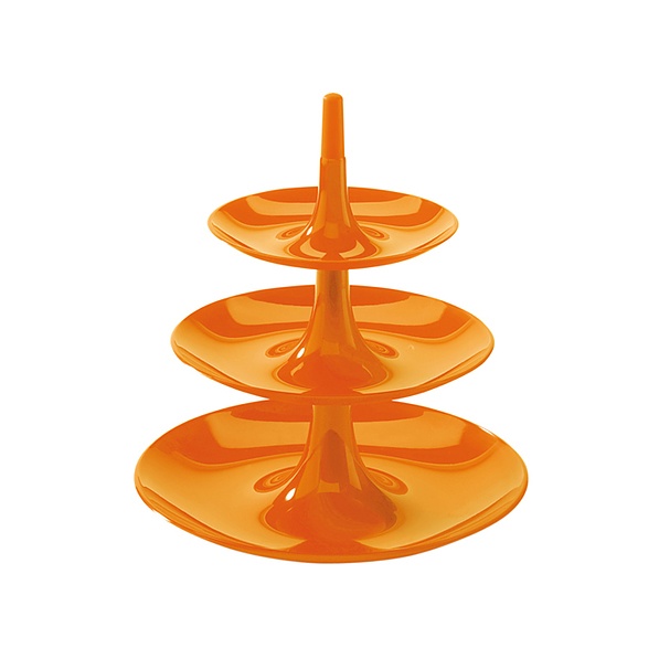 KOZIOL Babell XS pomarańczowa 20 cm - patera stała na ciasto plastikowa / stojak na owoce