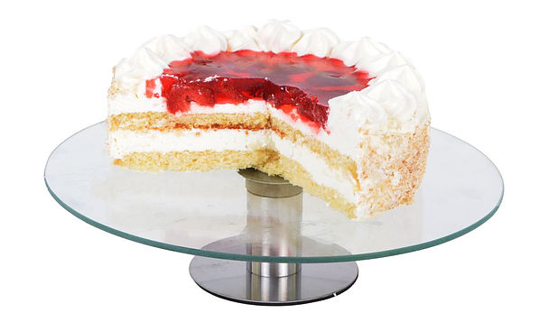 Patera obrotowa na ciasto szklana ODELO WYSOKA 30 cm - stojak na tort