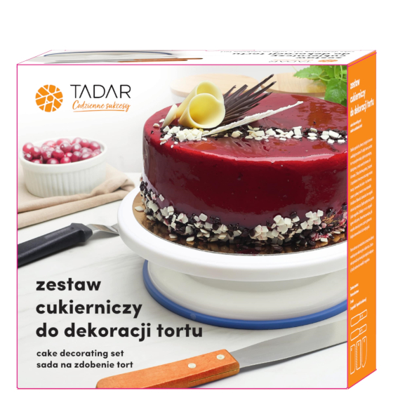 Patera obrotowa na ciasto z akcesoriami TADAR