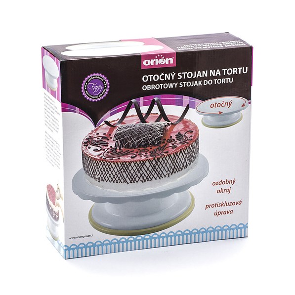 Patera obrotowa na ciasto plastikowa PRETTY CAKE 28 cm - stojak na tort