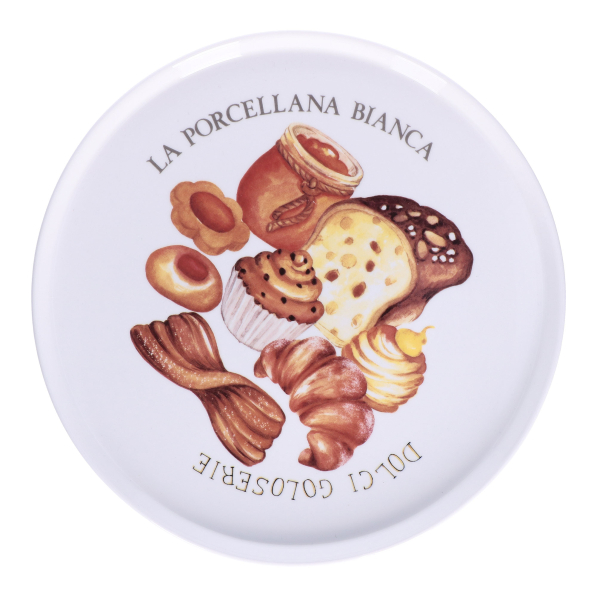 LA PORCELLANA BIANCA Goloserie 26 cm - patera na ciasto porcelanowa