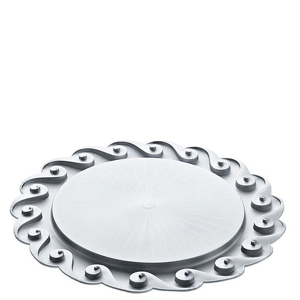 KOZIOL Amadeus srebrna 14 cm - patera stała na ciasto plastikowa / stojak na tort