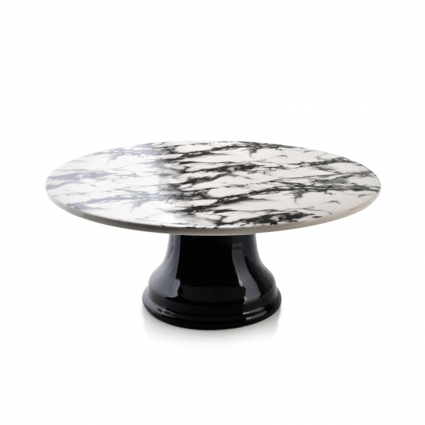 Patera stała na ciasto porcelanowa AFFEK DESIGN LOUISE MARBLE 25 cm