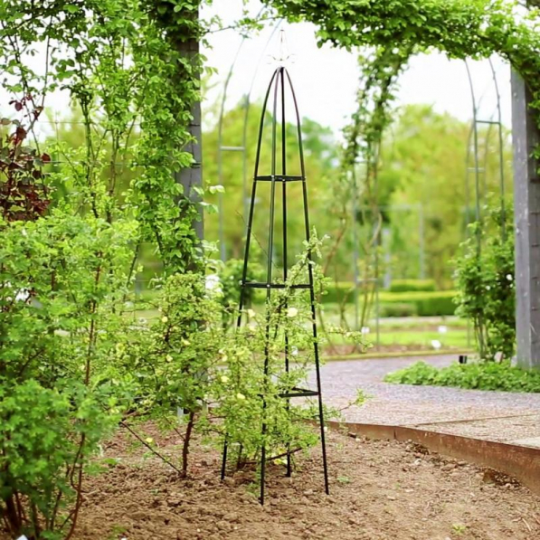 Pergola ogrodowa stalowa PIRAMIDA ZIELONA 200 x 31 cm