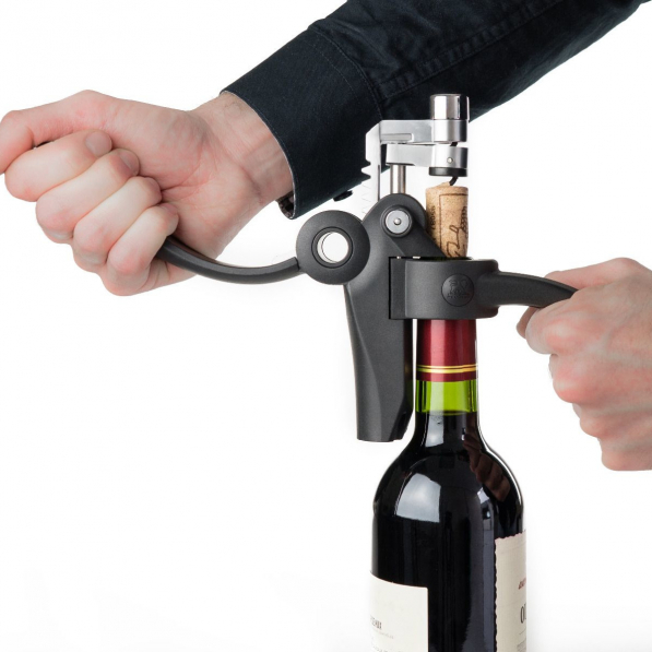 PEUGEOT Baltaz czarny - korkociąg / otwieracz do wina ze stali nierdzewnej