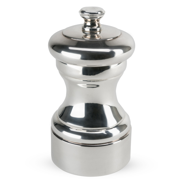 PEUGEOT Bistro 10 cm srebrny - młynek do pieprzu mosiężny ręczny