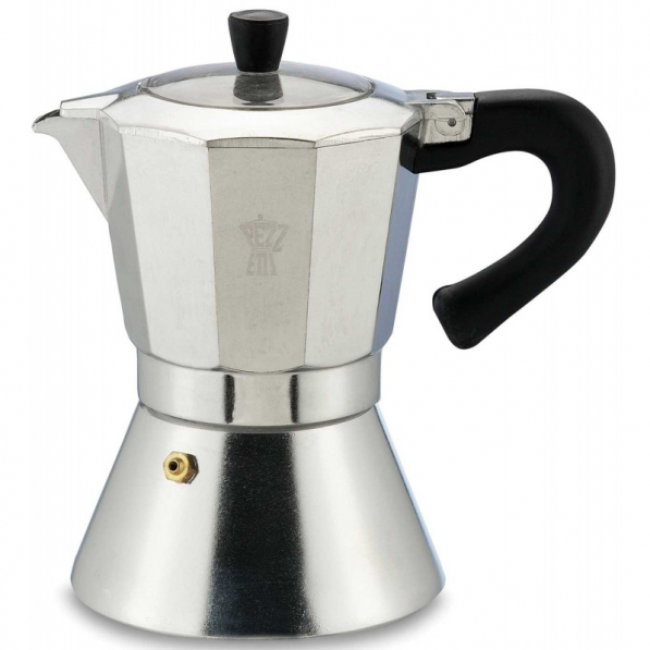PEZZETTI Bellexpress metalik na 1 filiżanki espresso (1 tz) - kawiarka aluminiowa ciśnieniowa