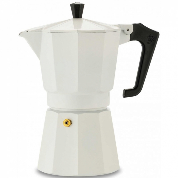 PEZZETTI Italexpress na 1 filiżankę espresso (1 tz) biała - kawiarka aluminiowa ciśnieniowa