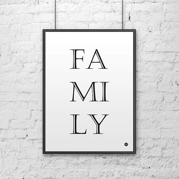 Plakat z napisami dekoracyjny DEKOSIGN FAMILY 70 x 50 cm