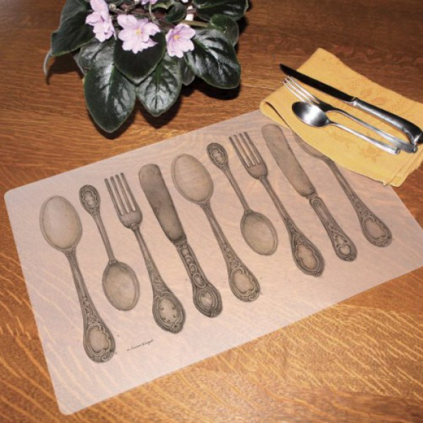 Mata stołowa / Podkładka na stół plastikowa dwustronna CALA HOME UTENSILS WIELOKOLOROWA 43 x 28,5 cm