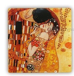 Podkładka szklana 10,5x10,5cm Gustav Klimt 198-2801