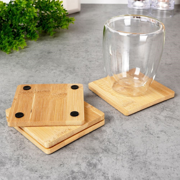 Podkładki pod kubek bambusowe EXCELLENT HOUSEWARE 4 szt.