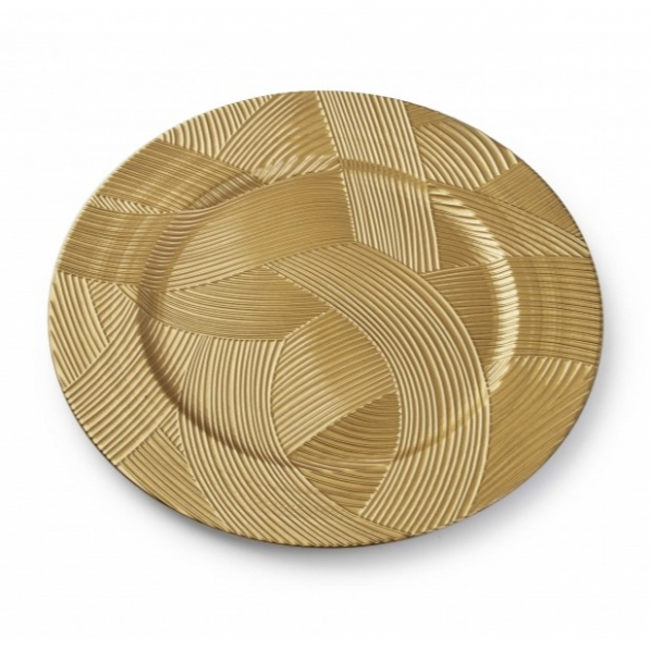 Podtalerz na stół MONDEX BLANCHE COLOURS ZŁOTY 33 cm