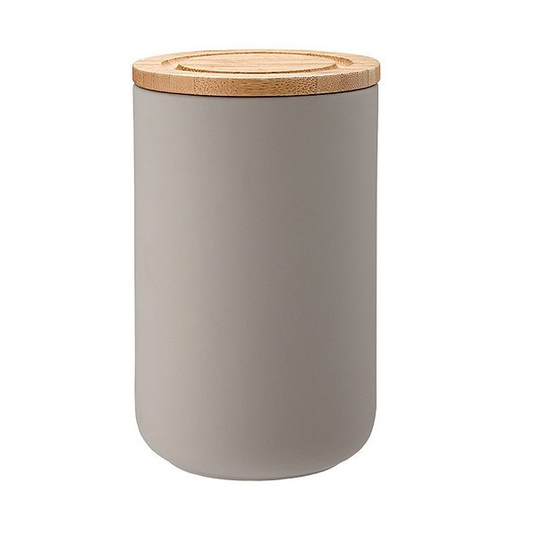 LADELLE Soft 1 l taupe - pojemnik ceramiczny z pokrywką