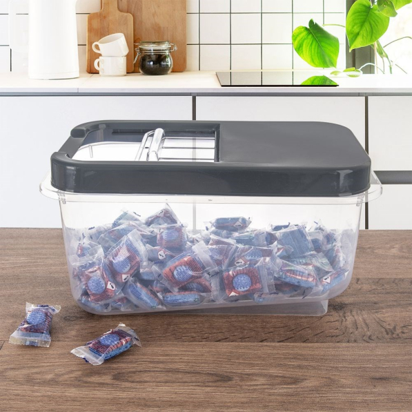 Pojemnik do przechowywania plastikowy z pokrywką 35 x 19,5 cm