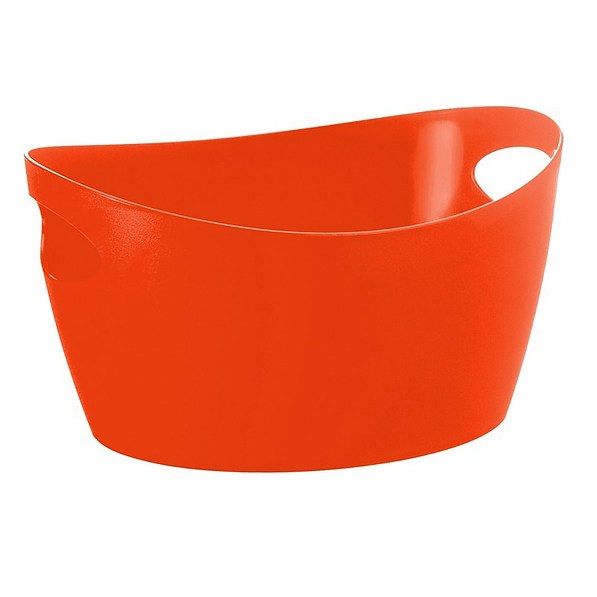 KOZIOL Bottichelli L pomarańczowy - pojemnik łazienkowy plastikowy