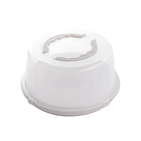 Pojemnik na ciasto plastikowy TORT SZARY 33,5 cm